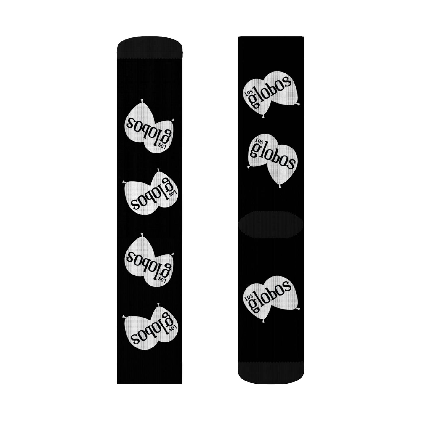 Magenta 'Globos' Pattern Sublimation Socks — Fun Balloon Print Crew Socks