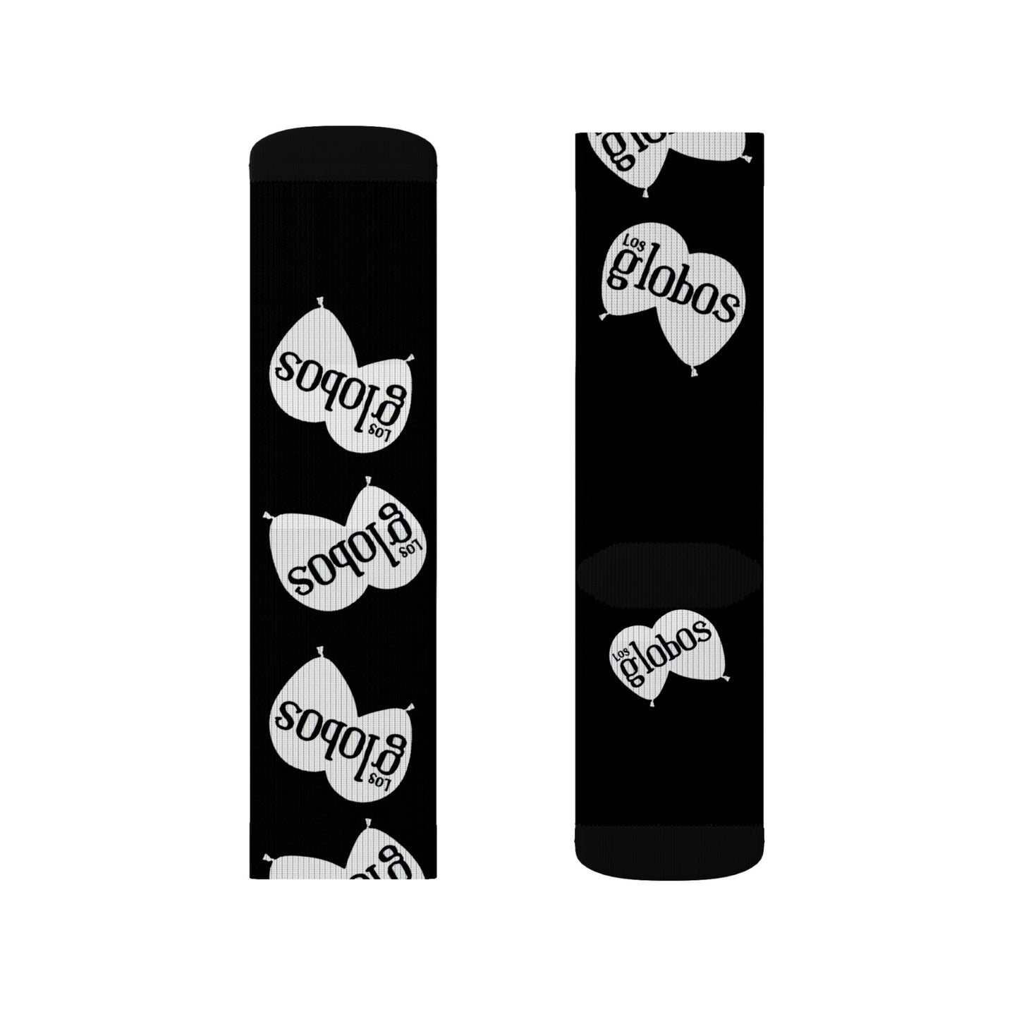 Magenta 'Globos' Pattern Sublimation Socks — Fun Balloon Print Crew Socks